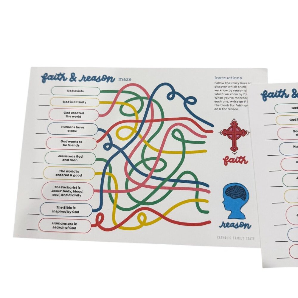 Catholic Family Crate January Baptism Subscription Box Thomas Aquinas Stickers - Picture 6 of 9
